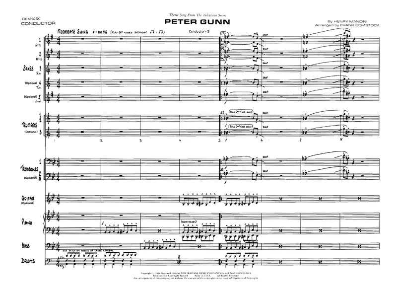 Peter Gunn score preview