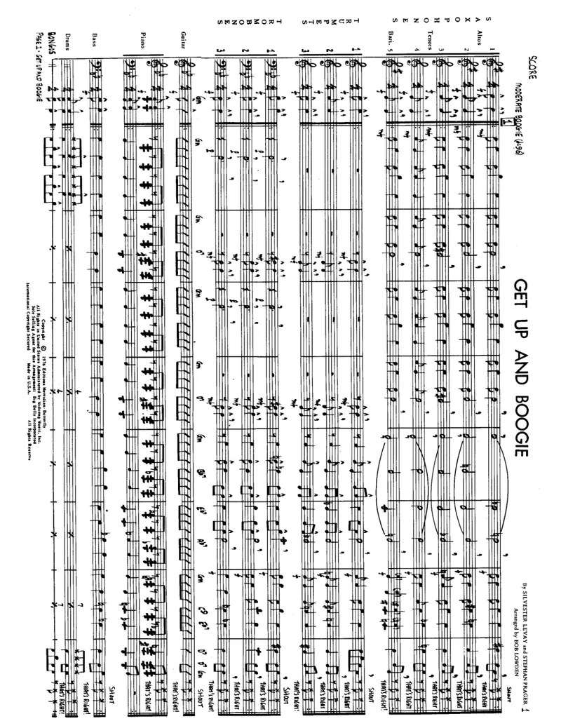 Get Up And Boogie score preview