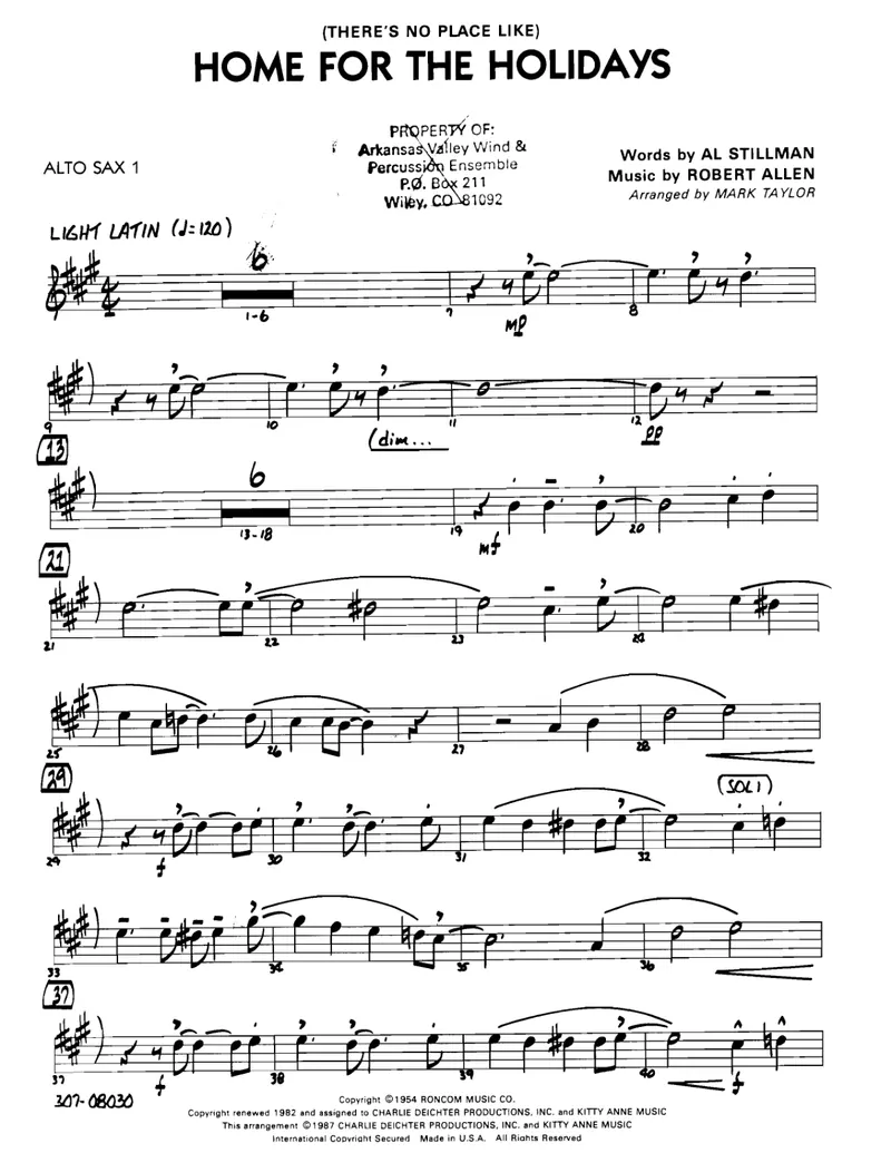 Home For The Holidays score preview