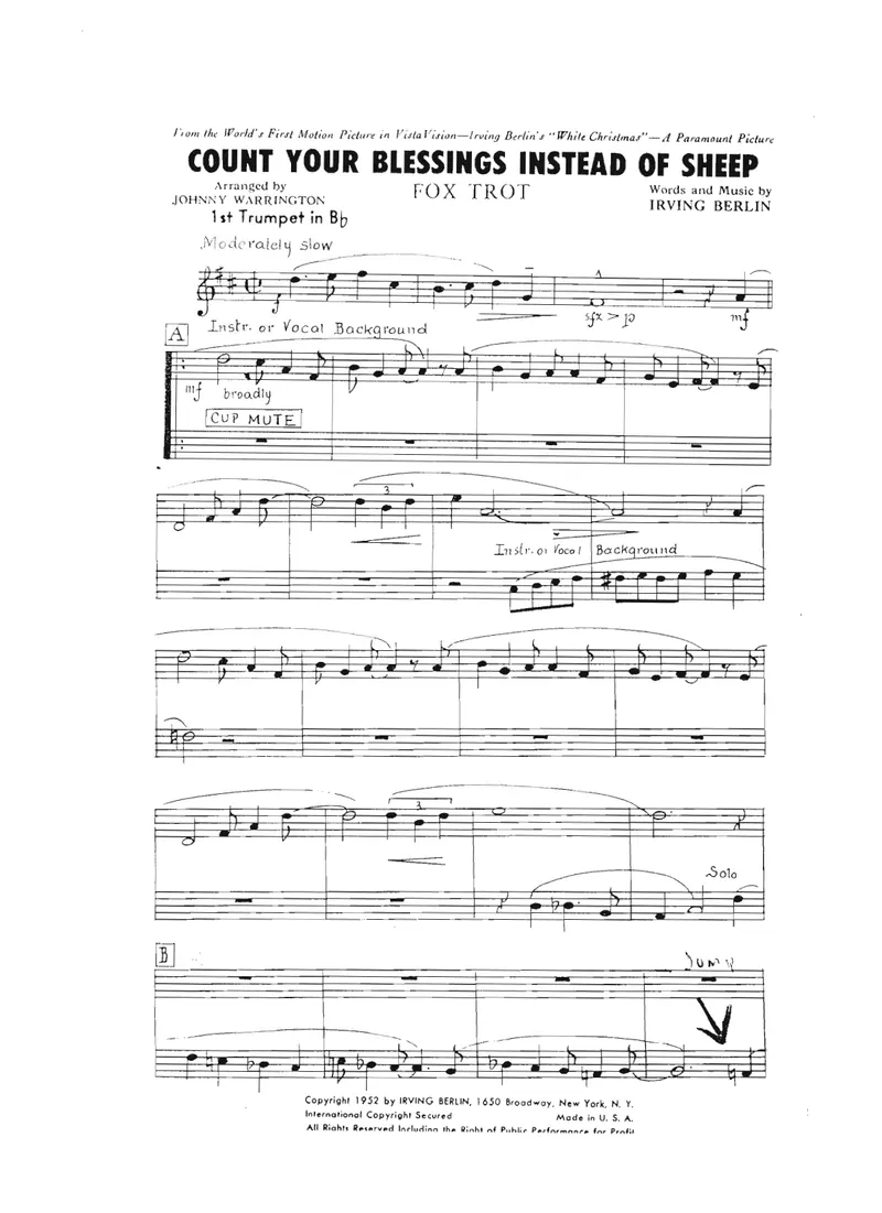 Count Your Blessings Instead Of Sheep score preview