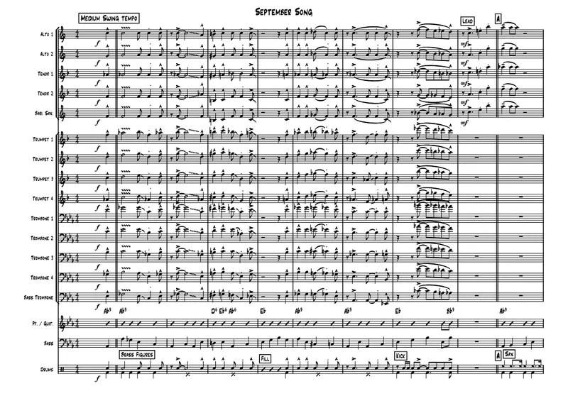 September Song score preview