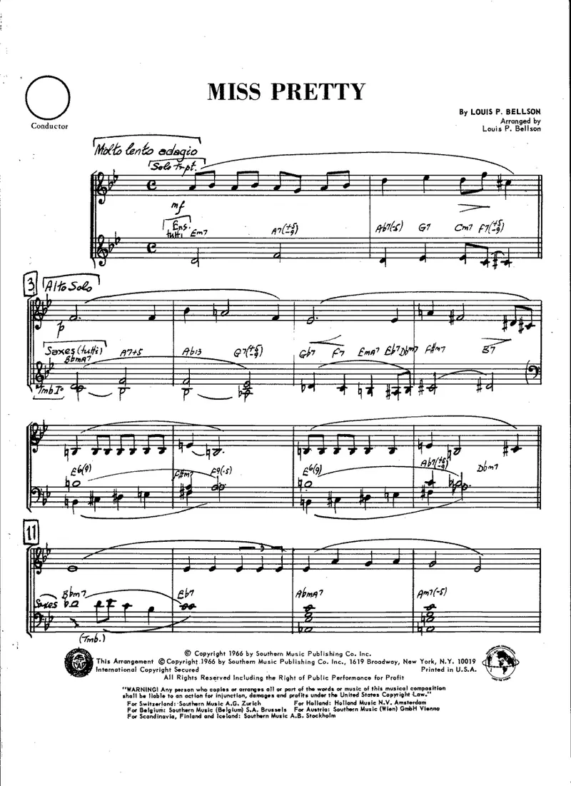 Miss Pretty score preview