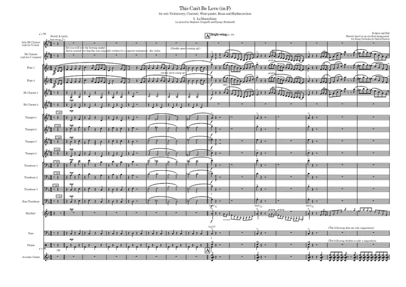 This Can'Be Love score preview