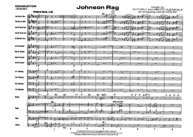 Johnson Rag score preview