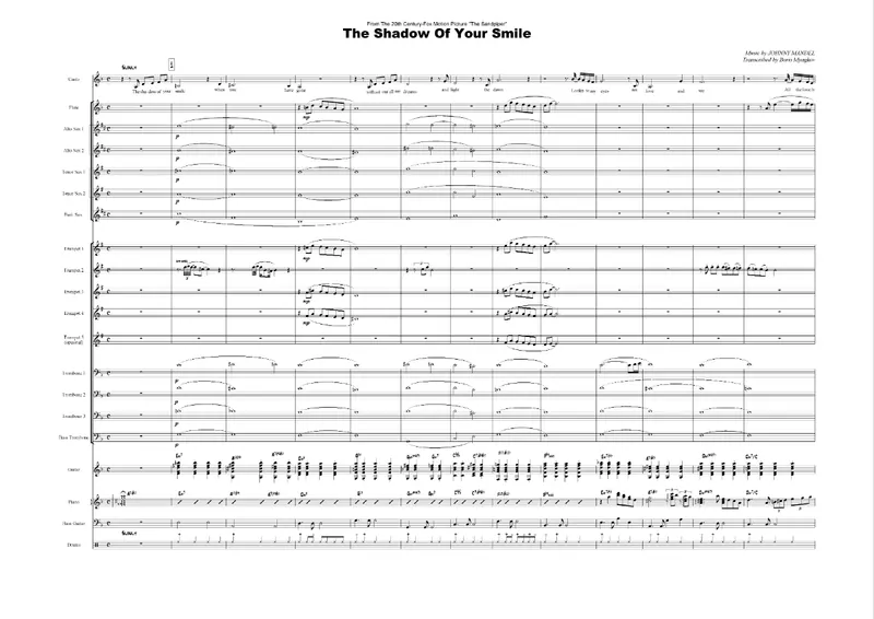 The Shadow Of Your Smile score preview