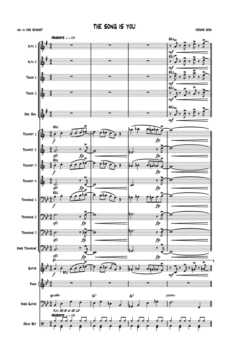 The Song Is You score preview
