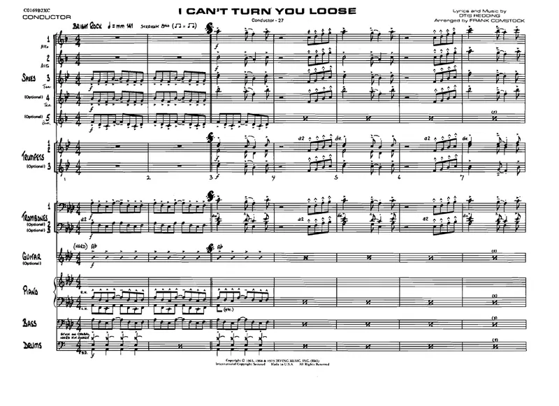 I Can't Turn You Loose score preview