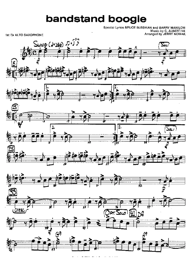 Bandstand Boogie score preview