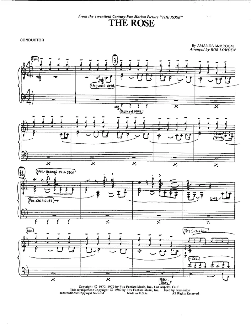 The Rose score preview