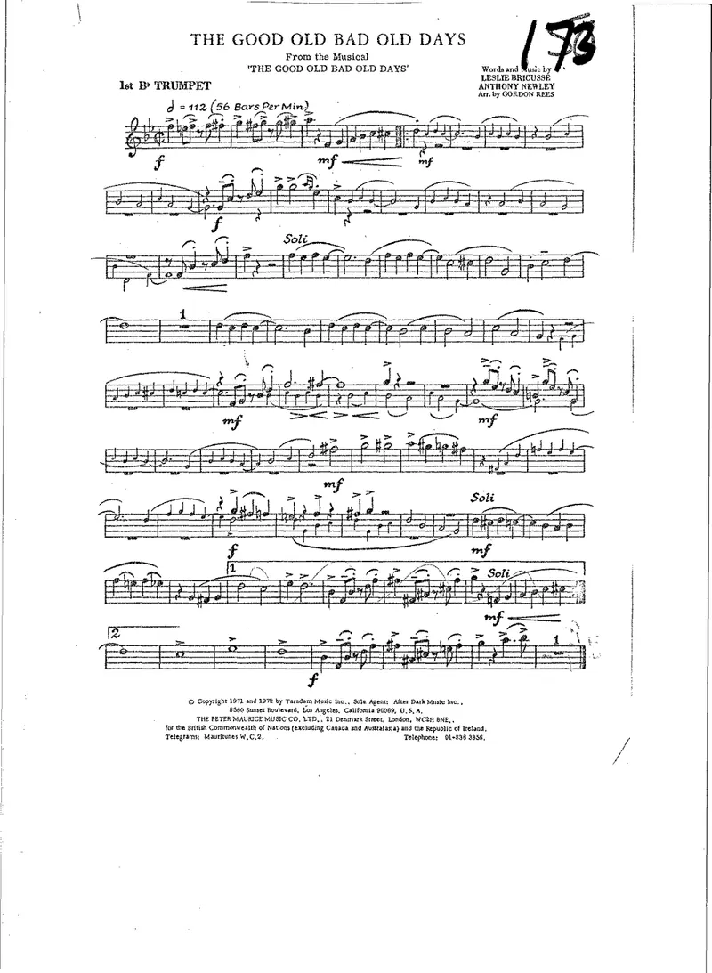 Good Old Bad Old Days score preview
