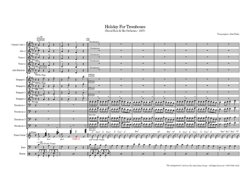 Holiday For Trombones score preview