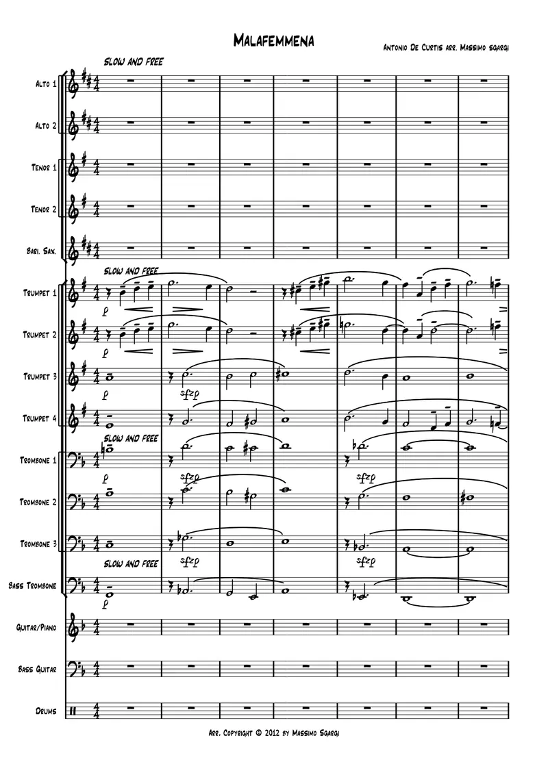 Malafemmena score preview