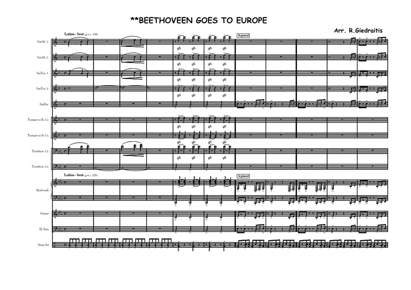 Beethoveen Goes To Europe score preview