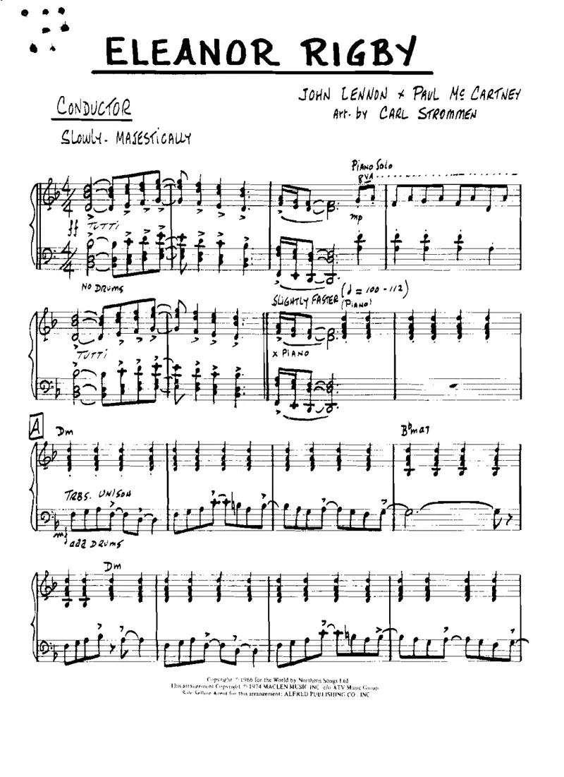 Eleanor Rigby score preview