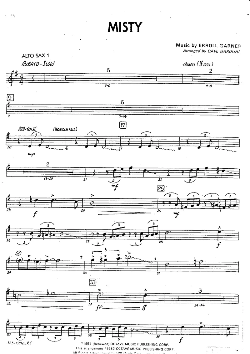 Misty score preview