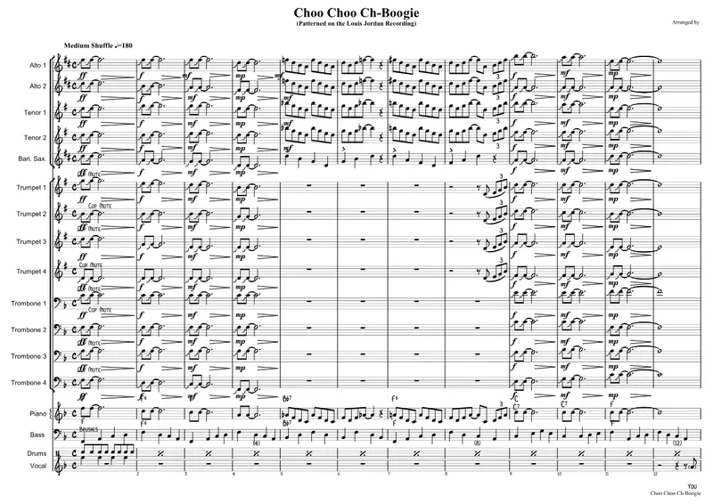 Choo Choo Ch' Boogie score preview