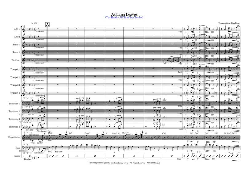 Autumn Leaves score preview
