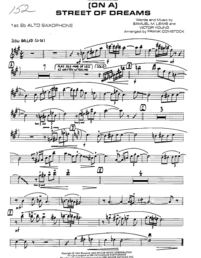 On A Street Of Dreams score preview