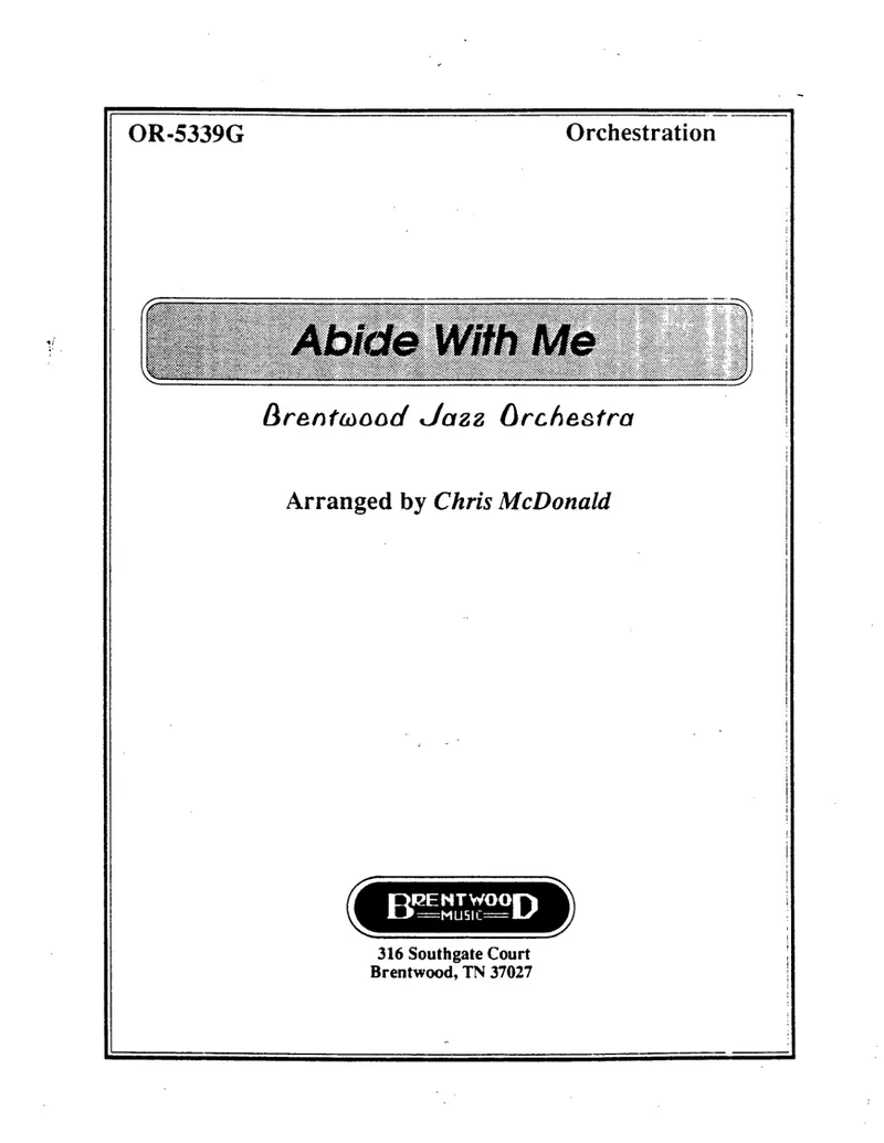 Abide With Me score preview