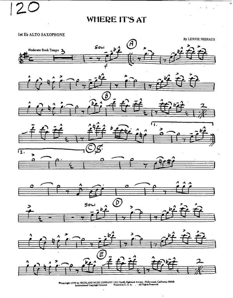 Where It's At score preview
