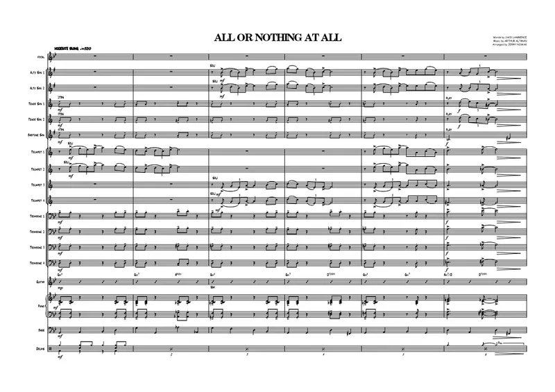 All Or Nothing At All score preview