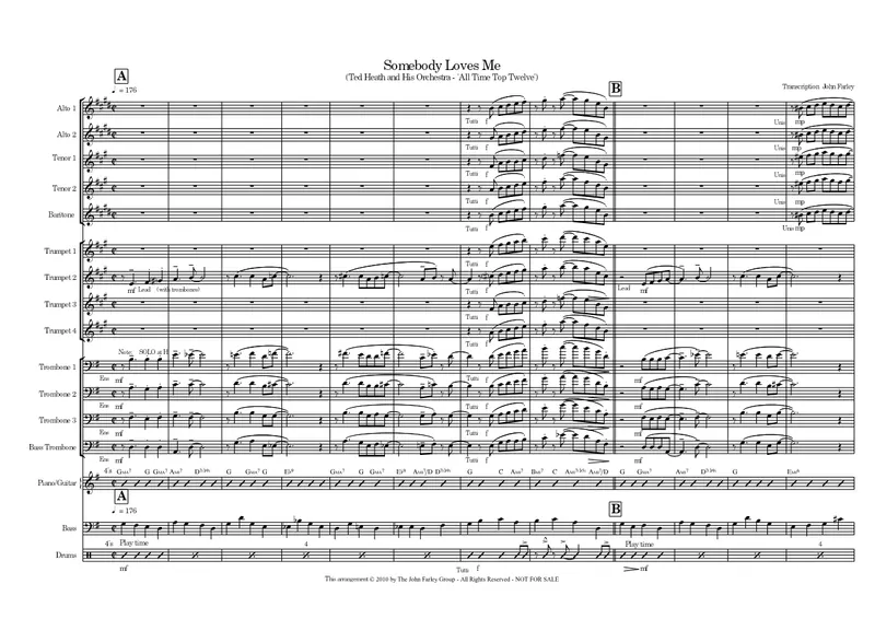Somebody Loves Me score preview