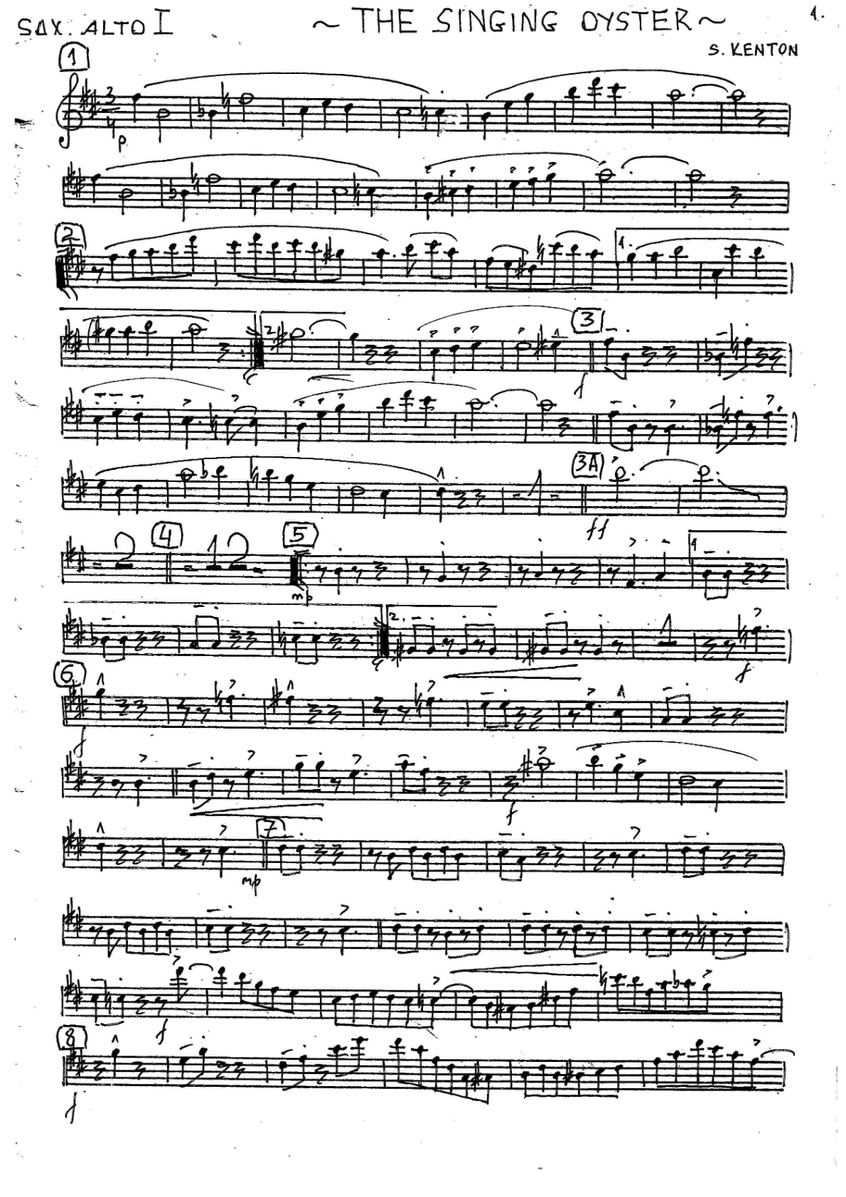 The Singing Oyster score preview