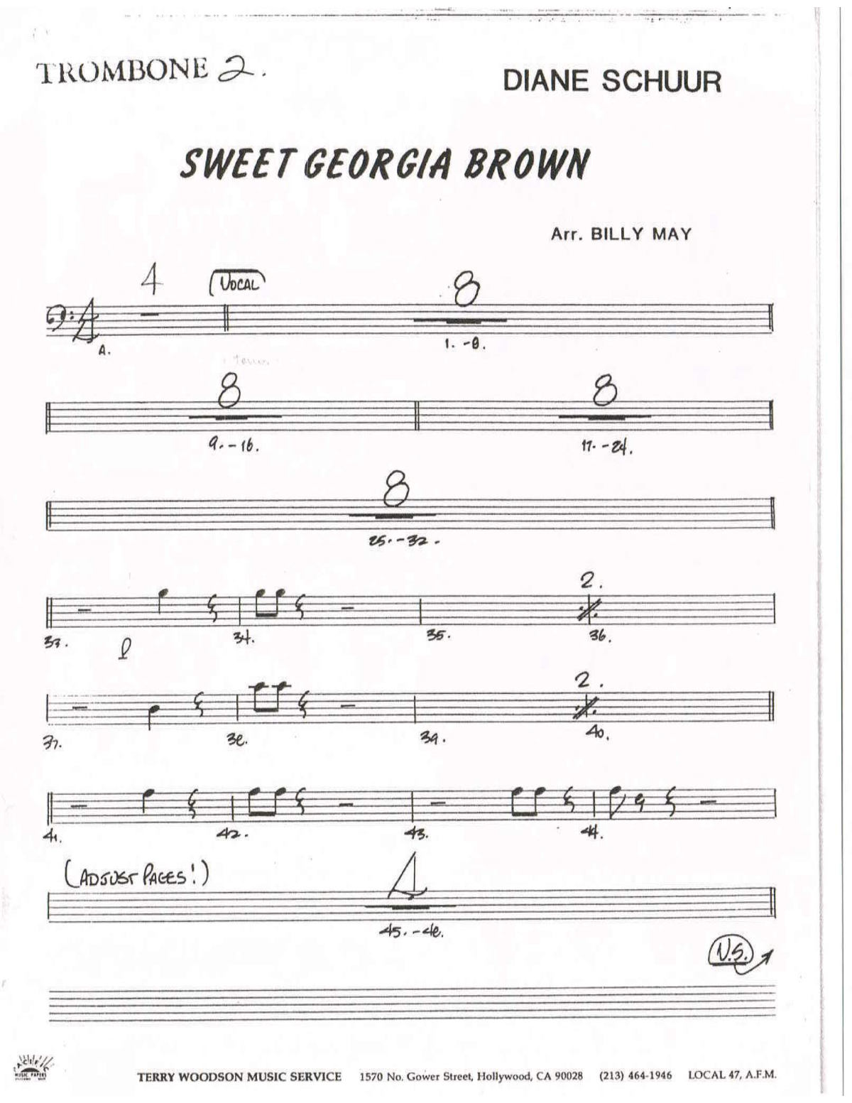Sweet Georgia Brown score preview