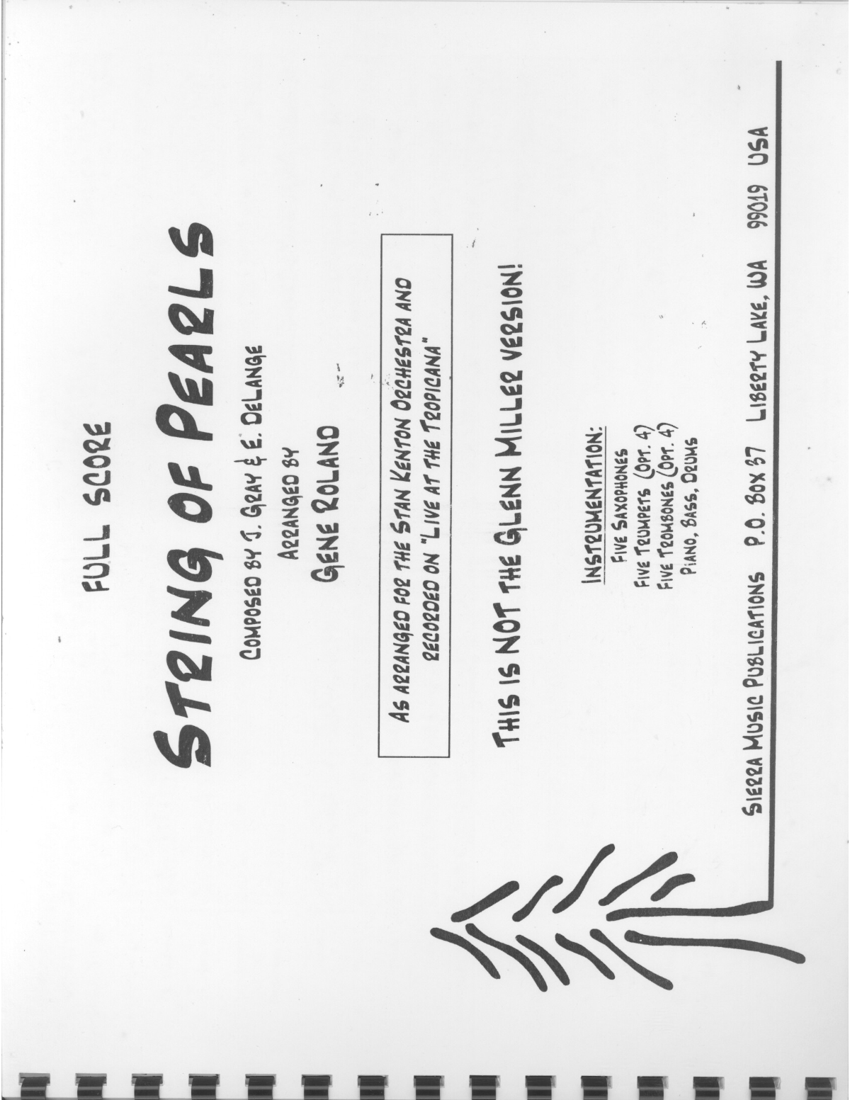 A String Of Pearls score preview
