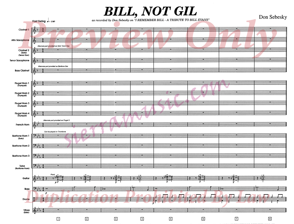 Bill, Not Gil score preview