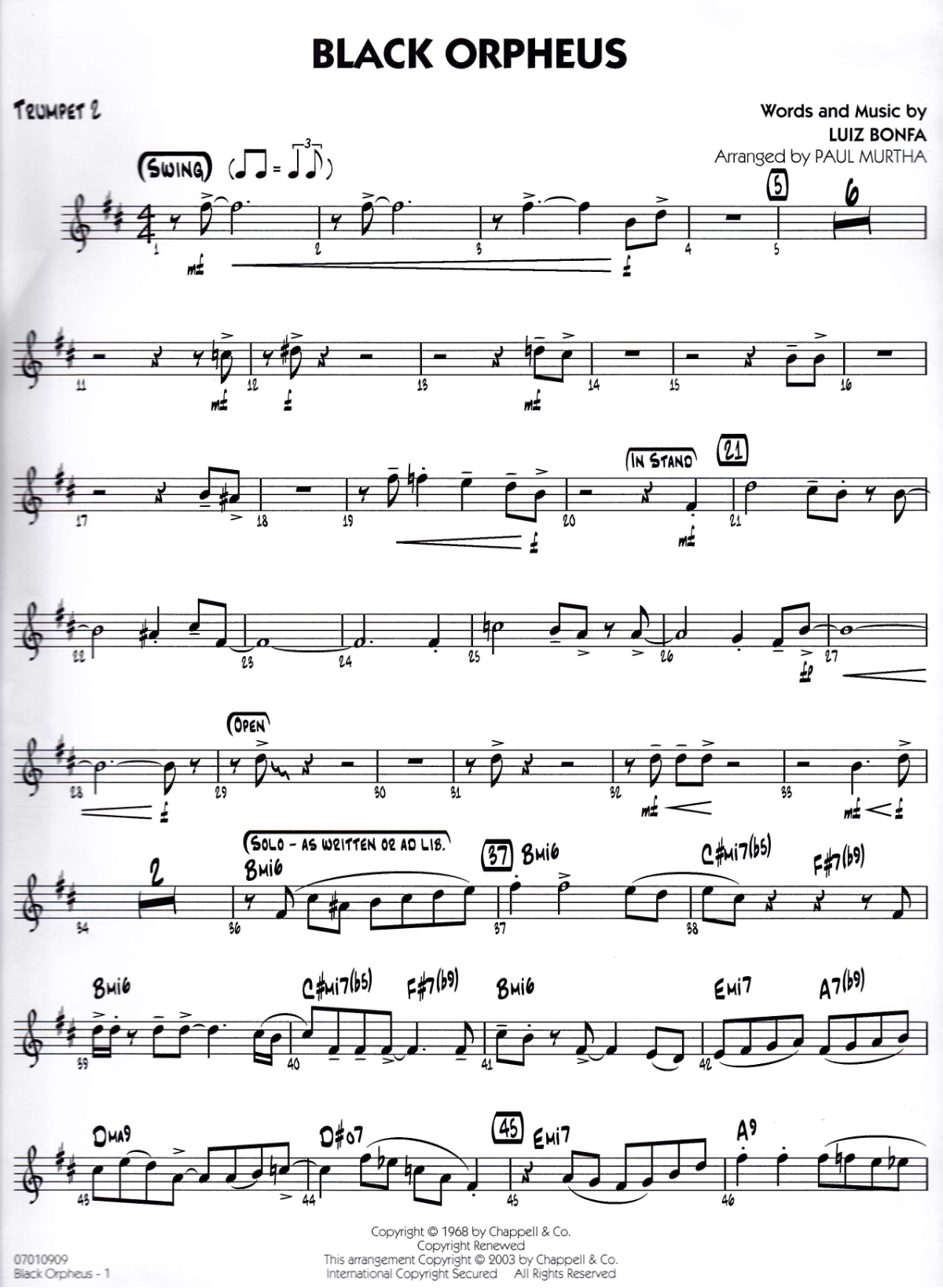 Black Orpheus score preview