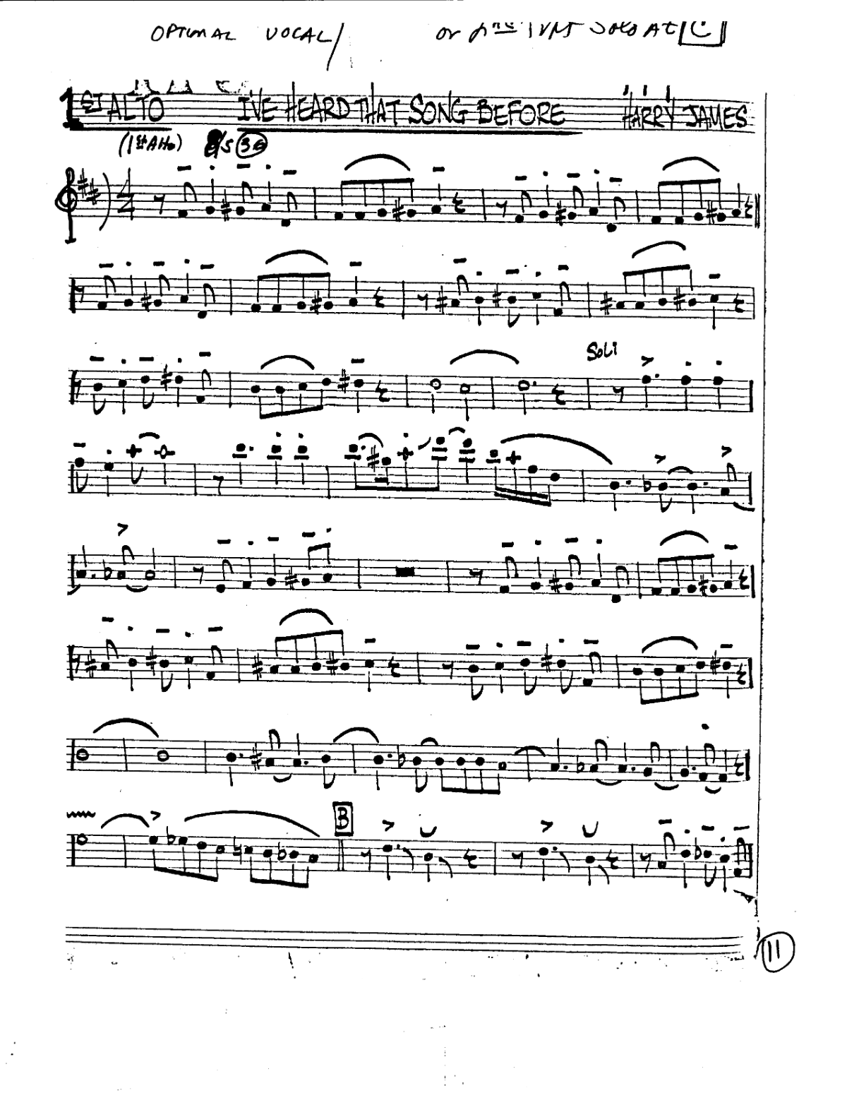 I'Ve Heard That Song Before score preview