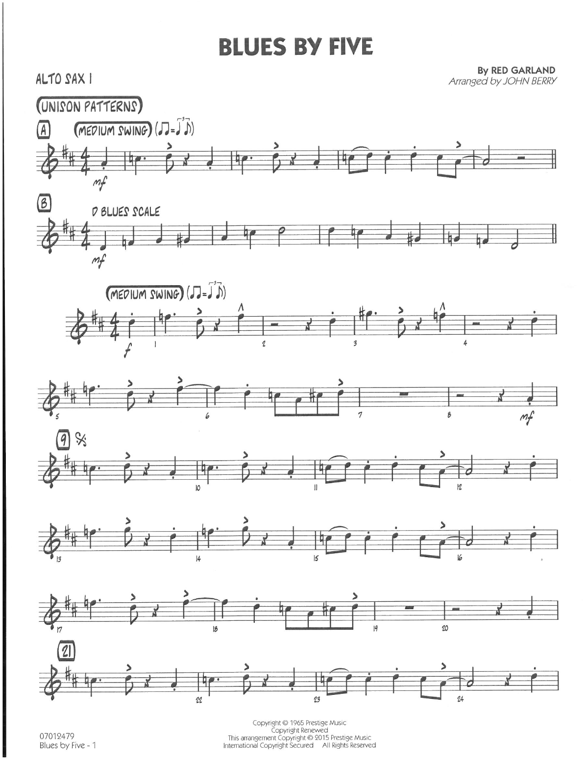 Blues By Five score preview
