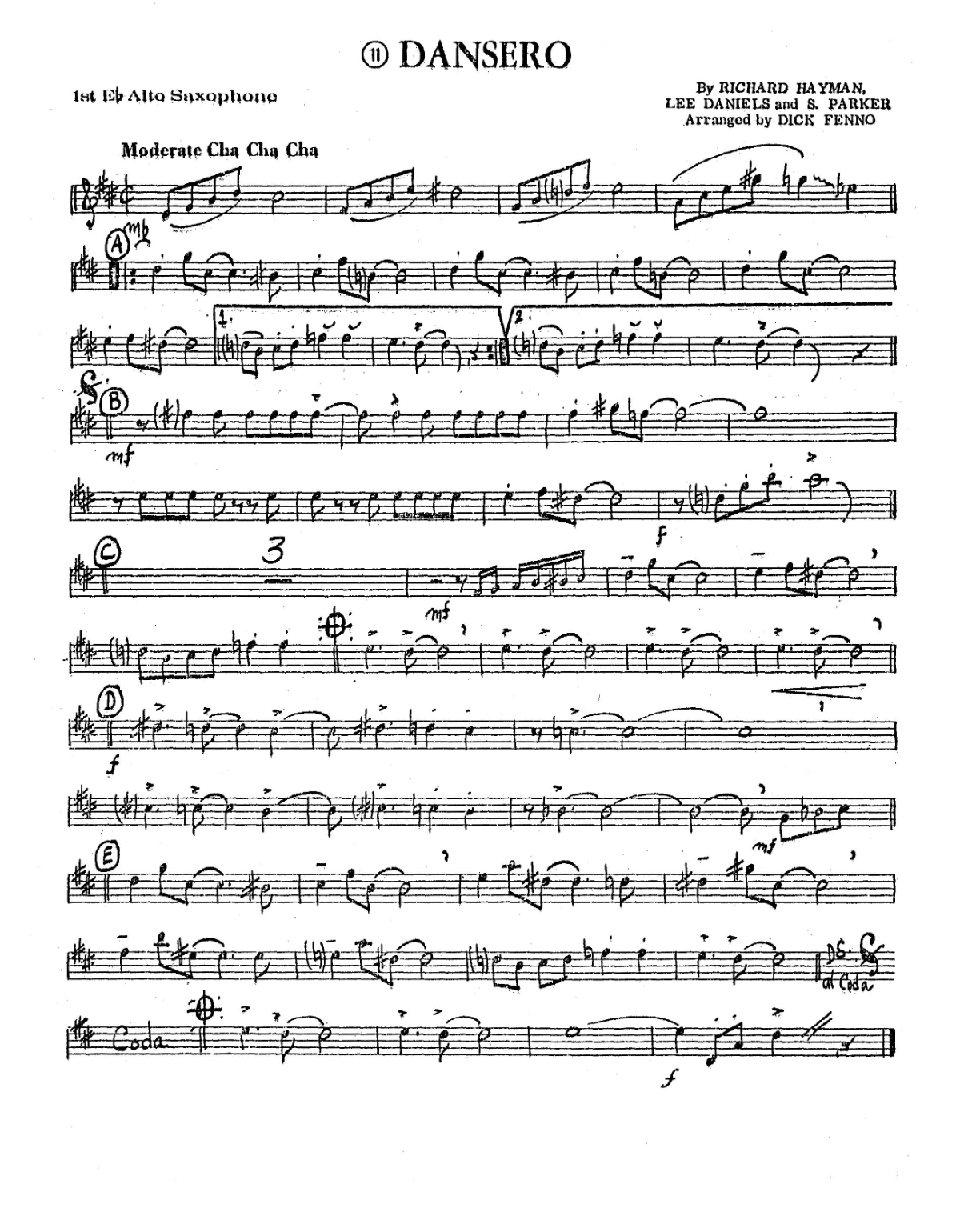 Dansero score preview