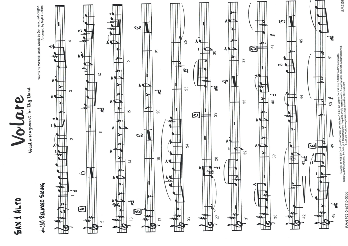 Volare score preview