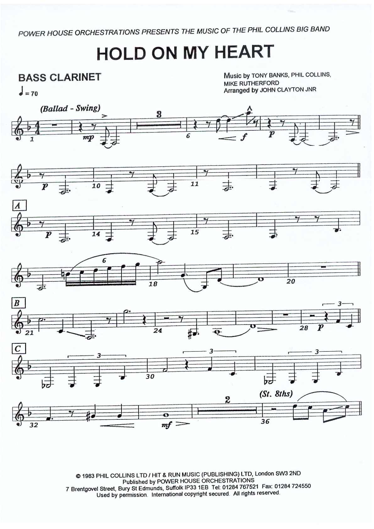 Hold On My Heart score preview