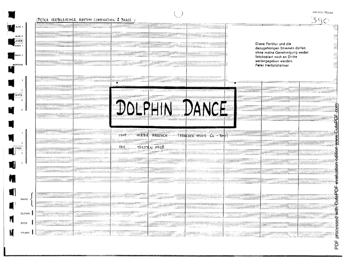 Dolphin Dance score preview