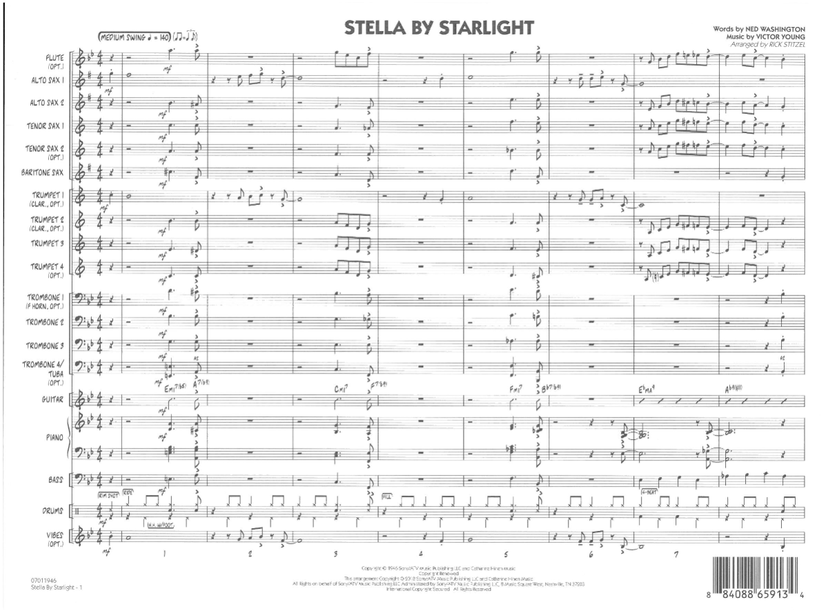 Stella By Starlight score preview