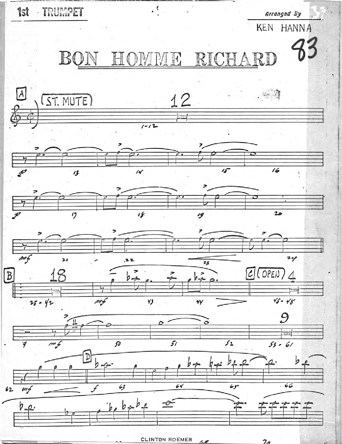 Bon Homme Richard score preview