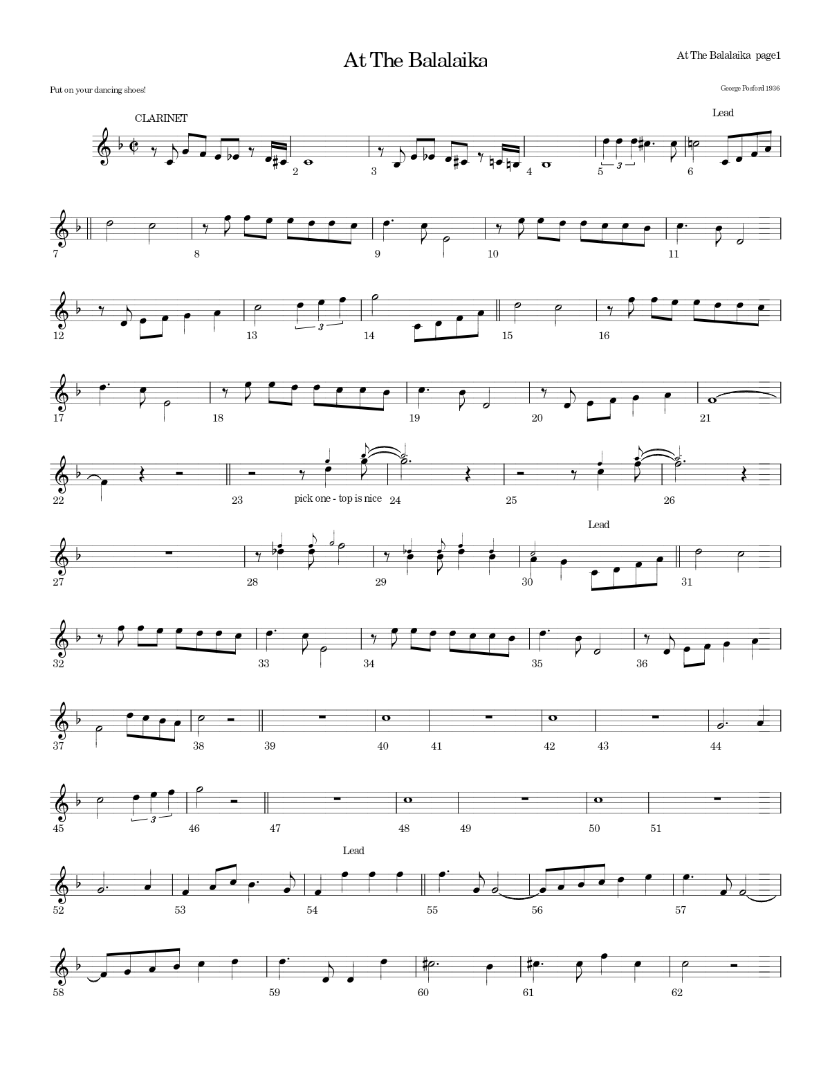 At The Balalaika score preview