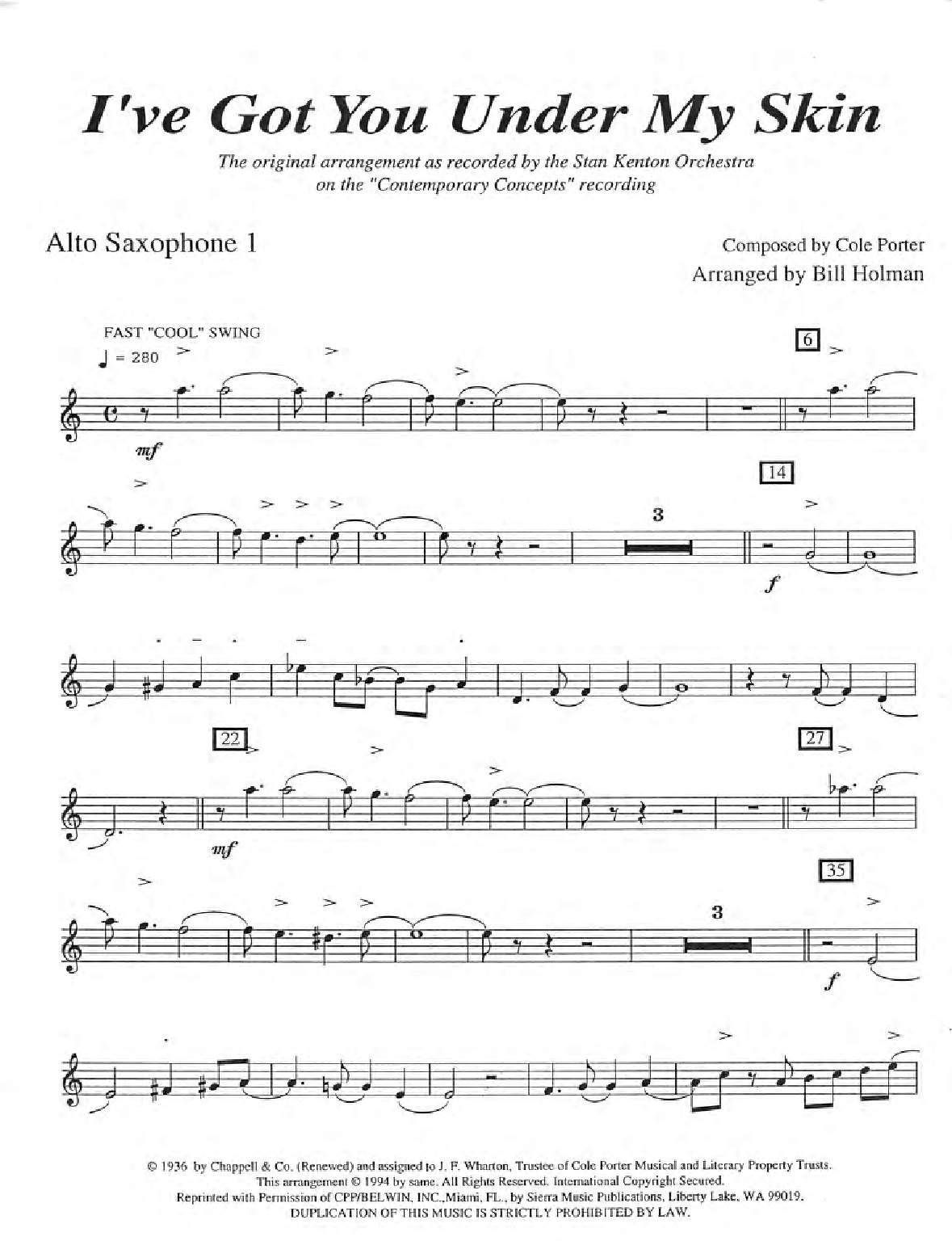 part 1 S.Kenton score preview