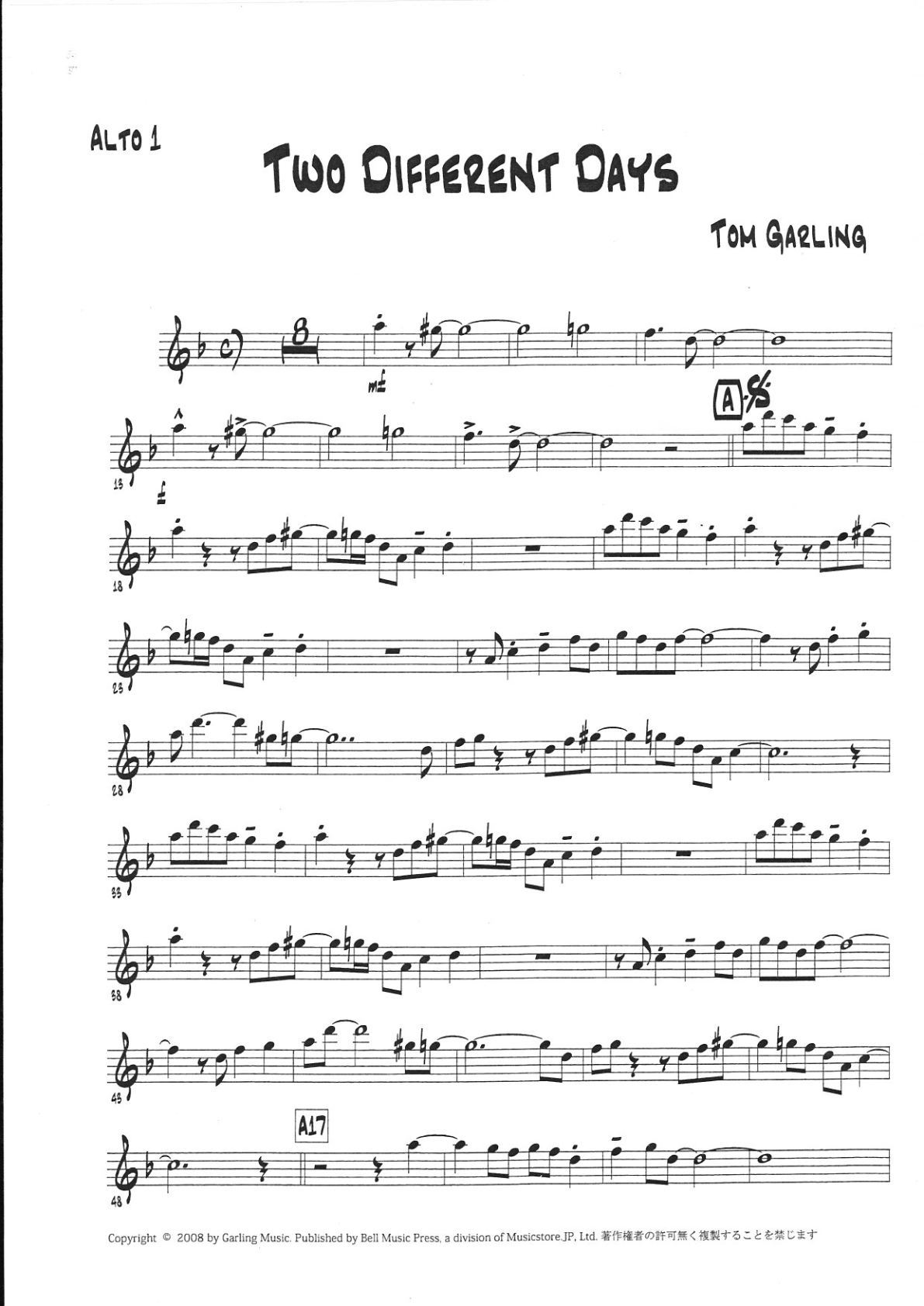 Two Different Days score preview