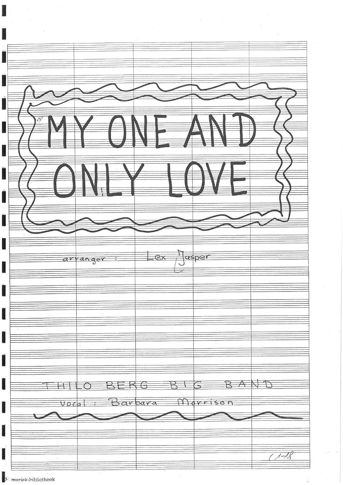 My One And Only Love (Barbara Morrison) score preview