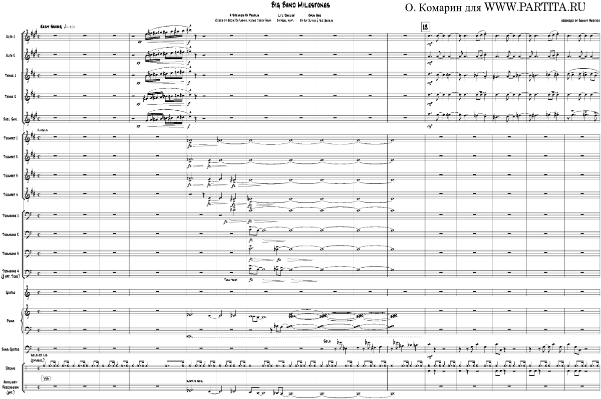 Big Band Milestones score preview